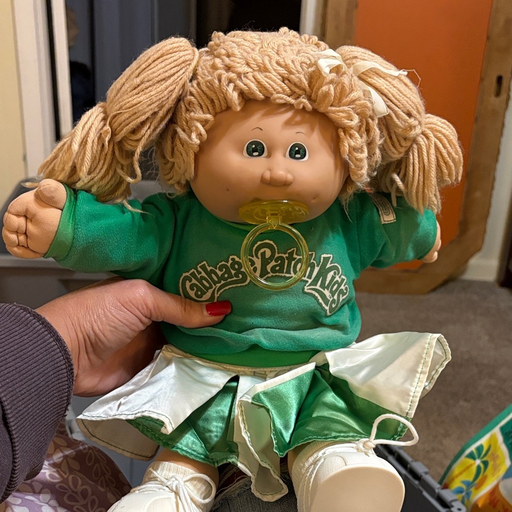 Cabbage Patch Kids Green Outfit Doll with Blonde Hair